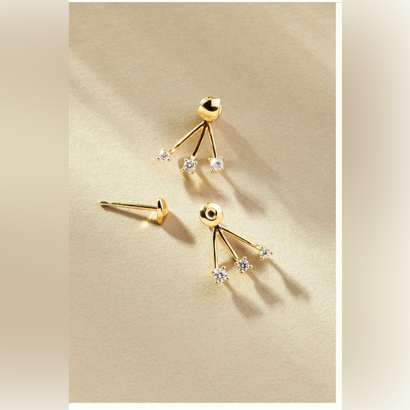 Anthropologie Jewelry Anthropologie Frontback Crystal Earring
